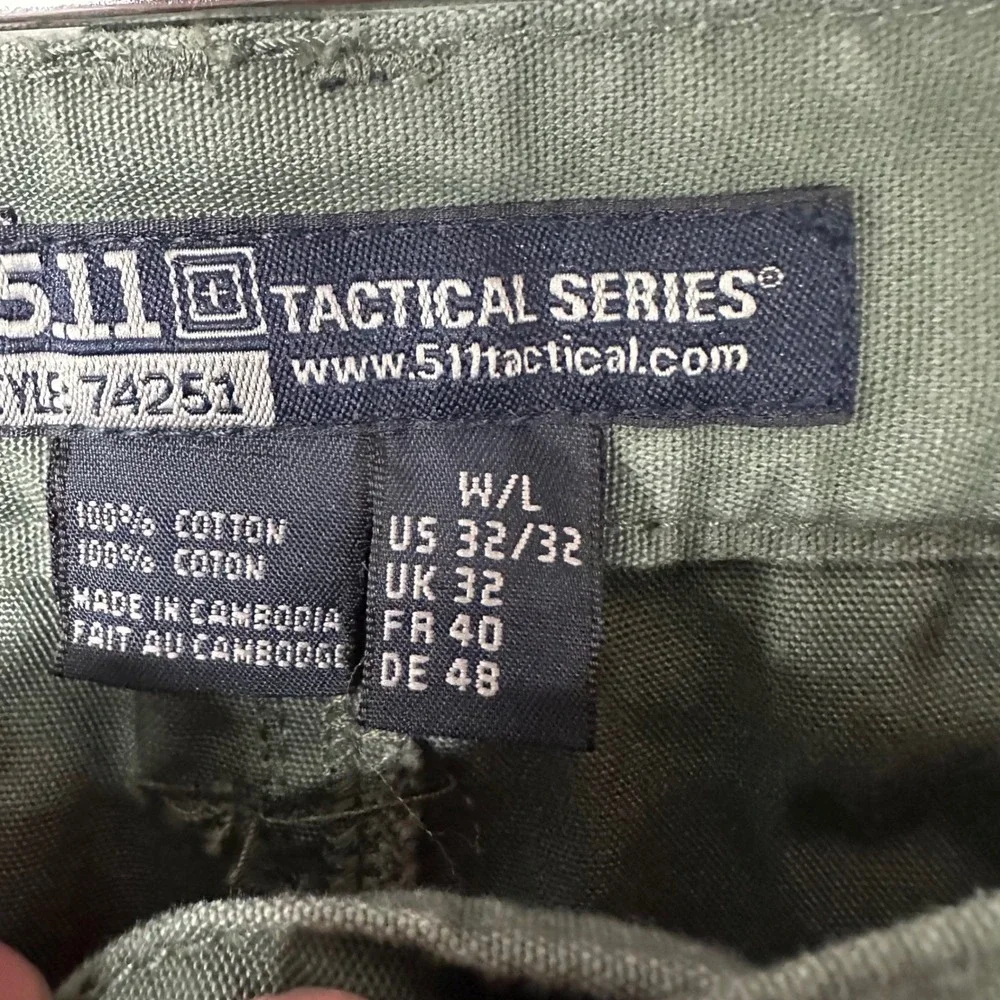 5.11 Tactical Series Men's Cargo Pants Green Style 74251 Size 32x32 - Picture 4 of 5